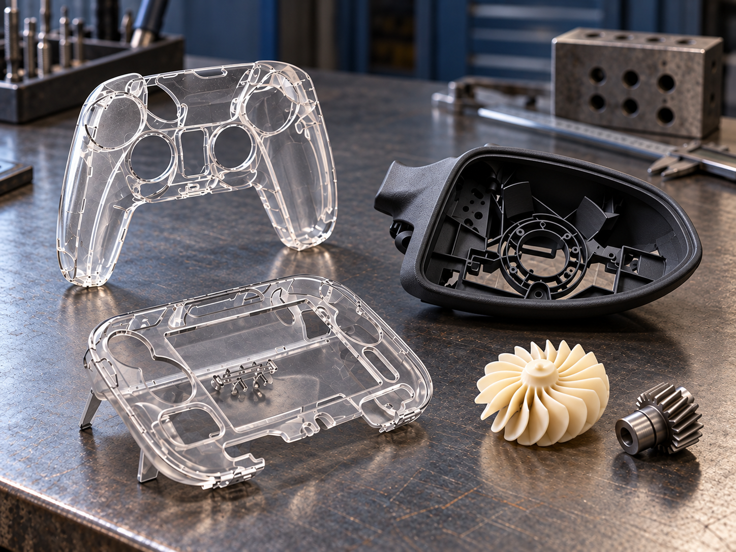 Mixed physical product prototypes on a workbench