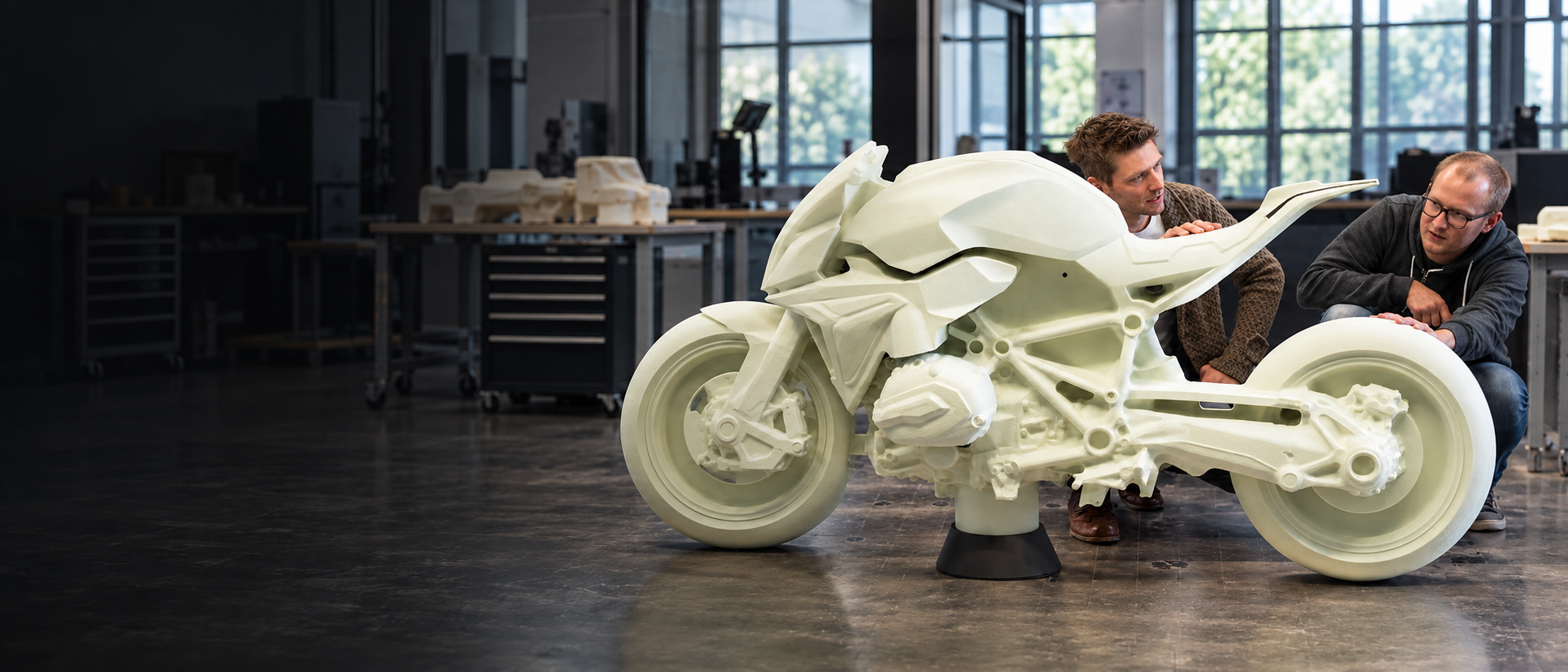 Full-scale physical prototype under engineering review